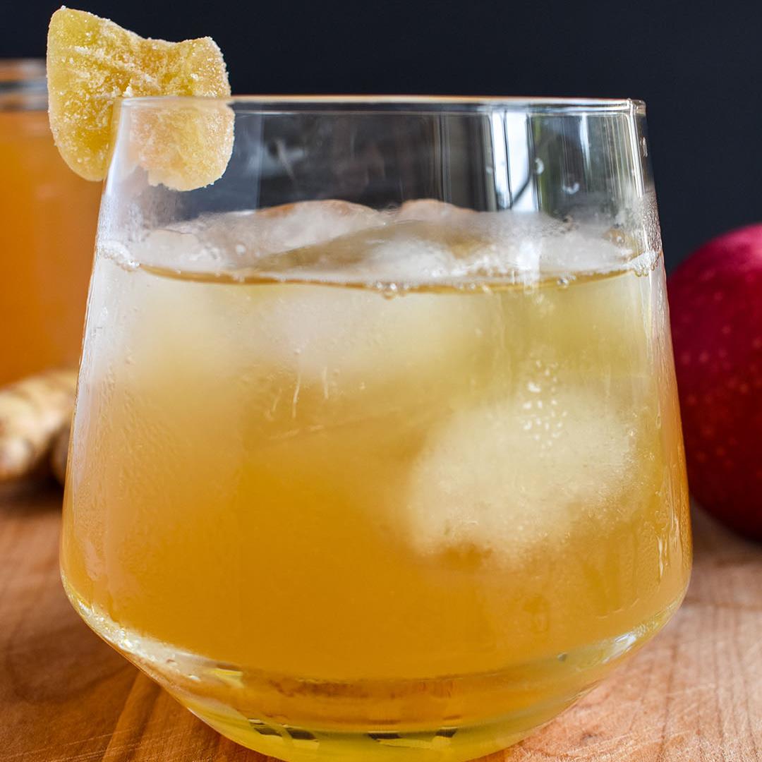 Honey Ginger Cider Bourbon Cocktail