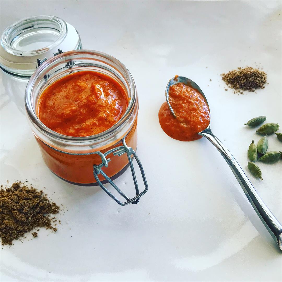 Fire roasted red pepper harissa