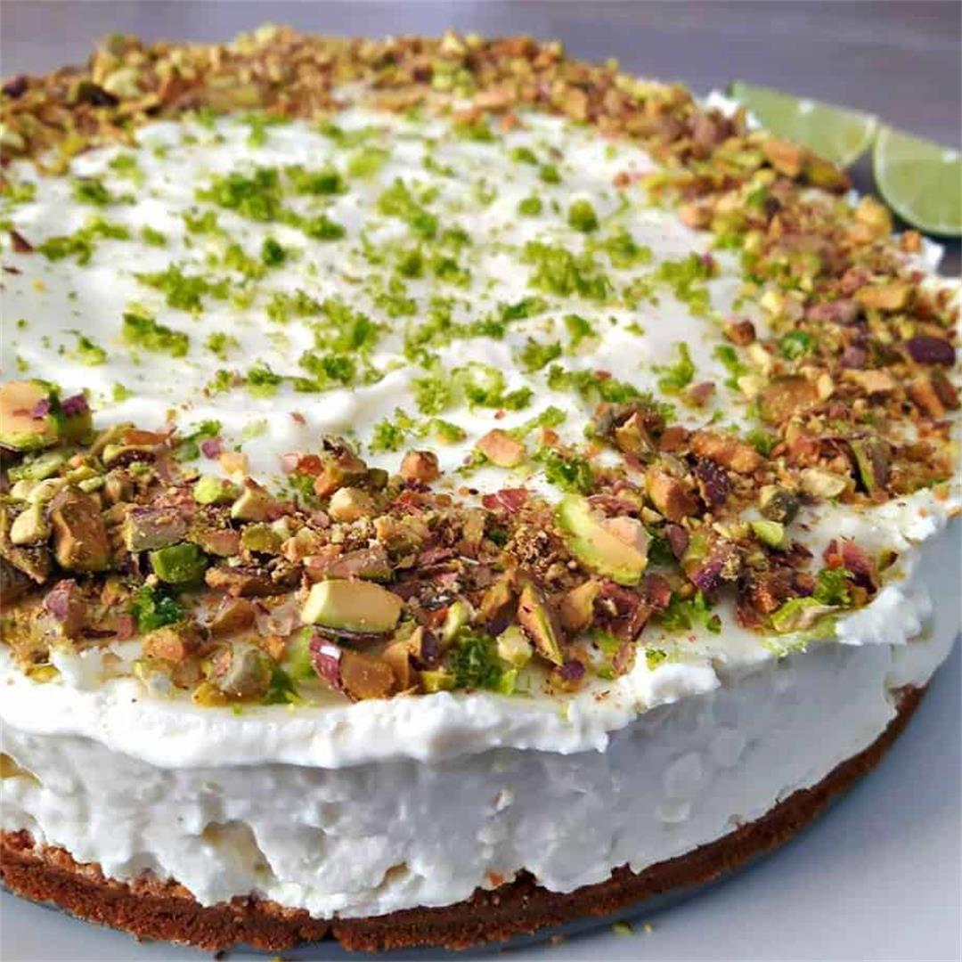 Key Lime Cheesecake WITH PISTACHIOS