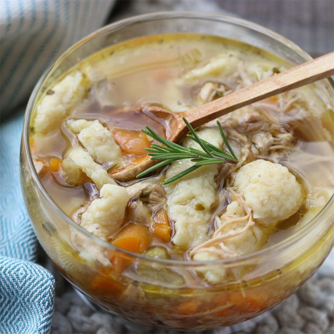 Healthy Instant Pot Chicken Soup with Homemade Noodles