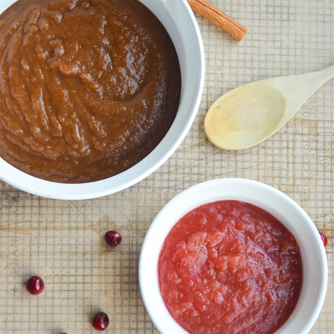 Instant Pot SF Applesauce: Cranberry Ginger and Spiced Apple