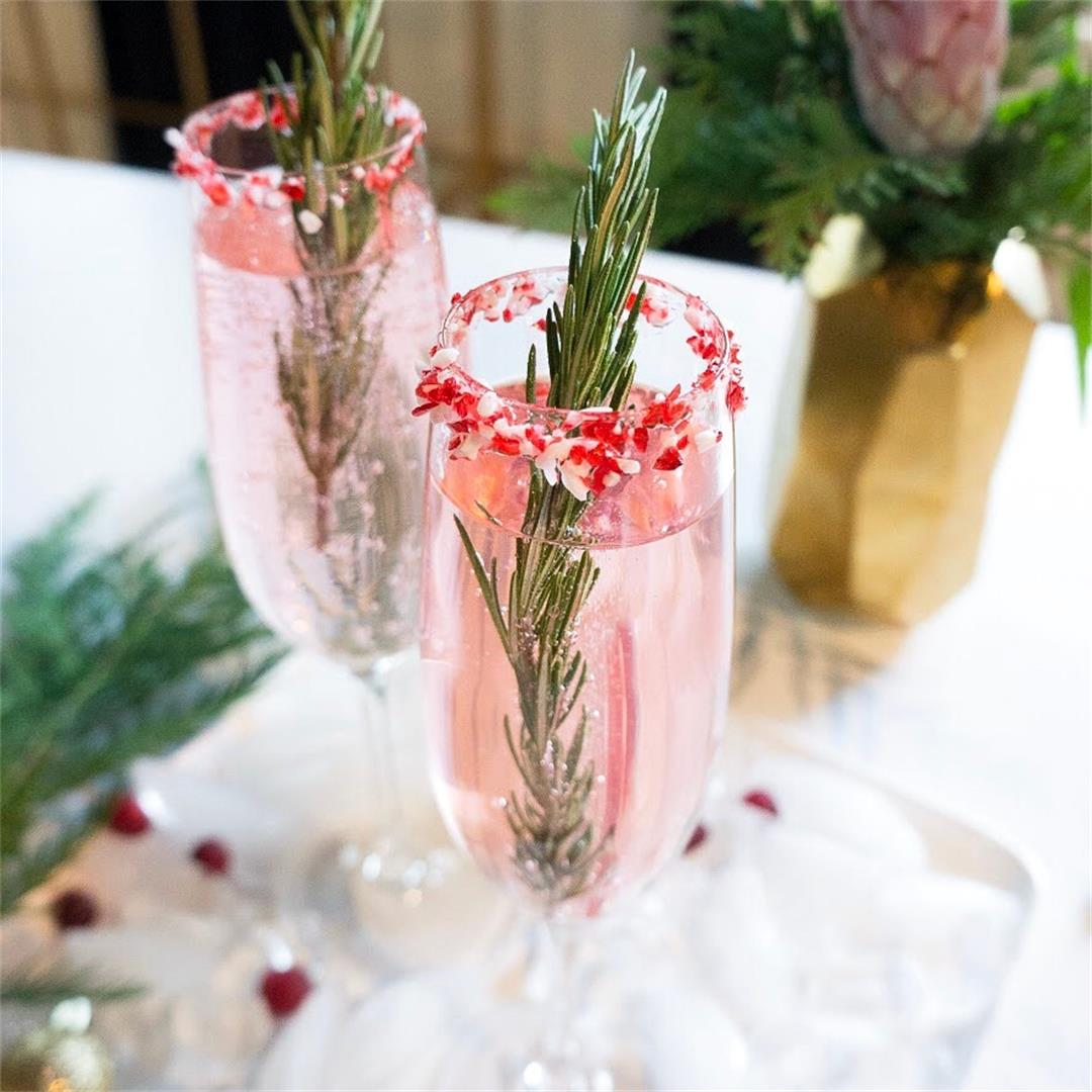 Sparkling Peppermint Holiday Cocktails