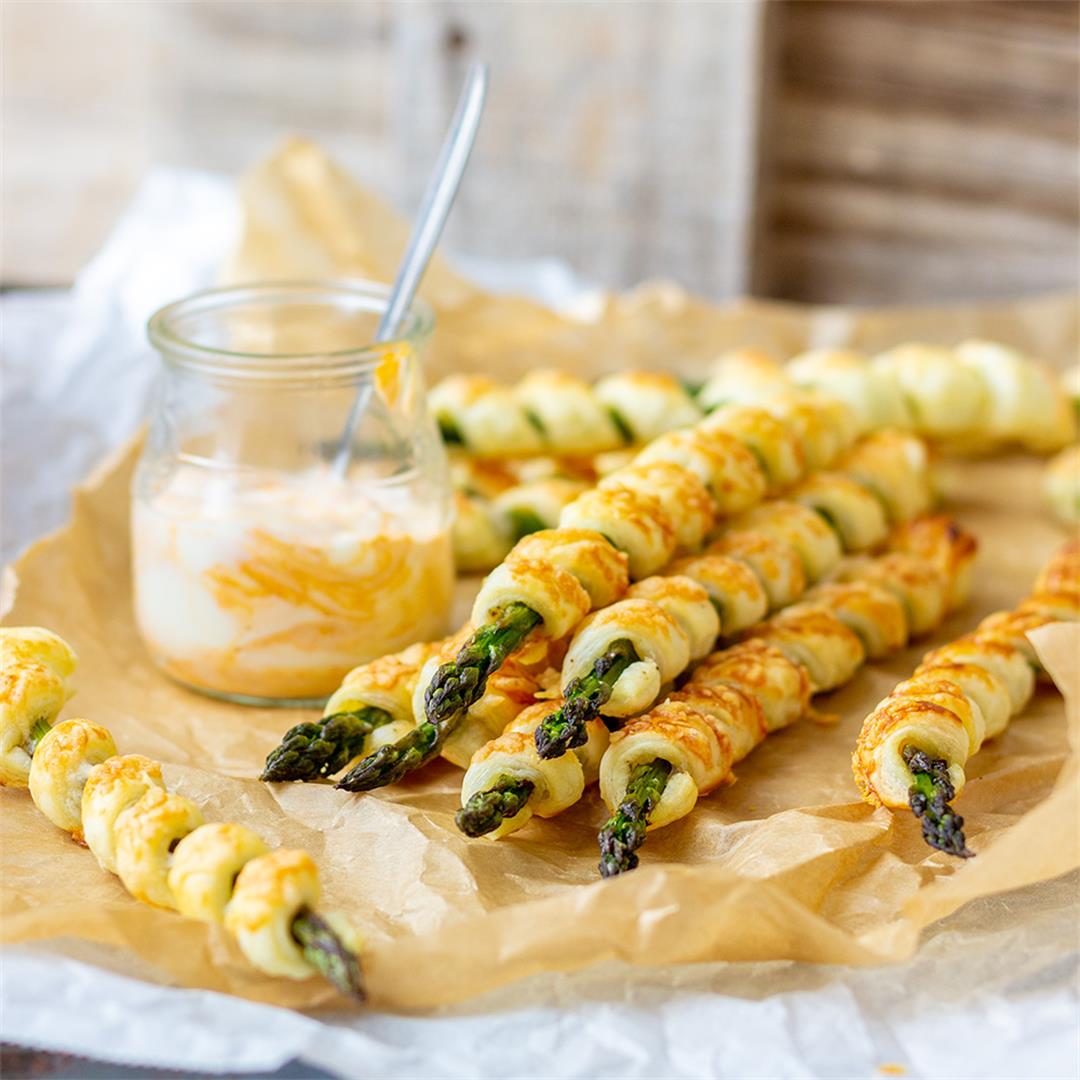 Parmesan Asparagus Pastry Twists
