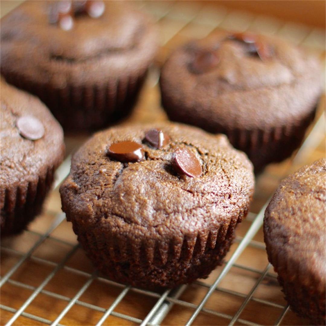 Grain Free Double Chocolate Chip Muffins