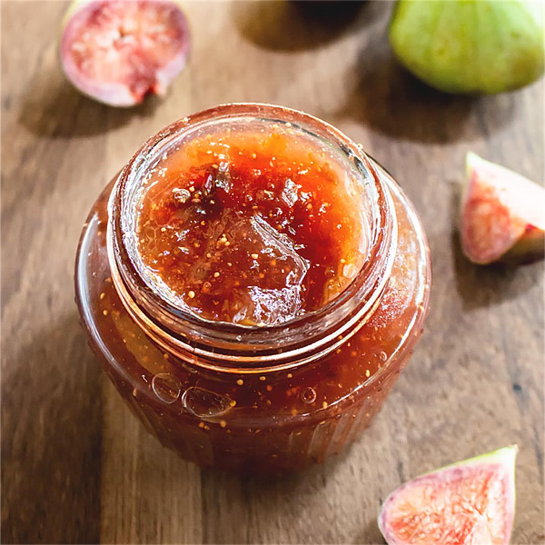 A simple three ingredient fig jam, quick and easy to do