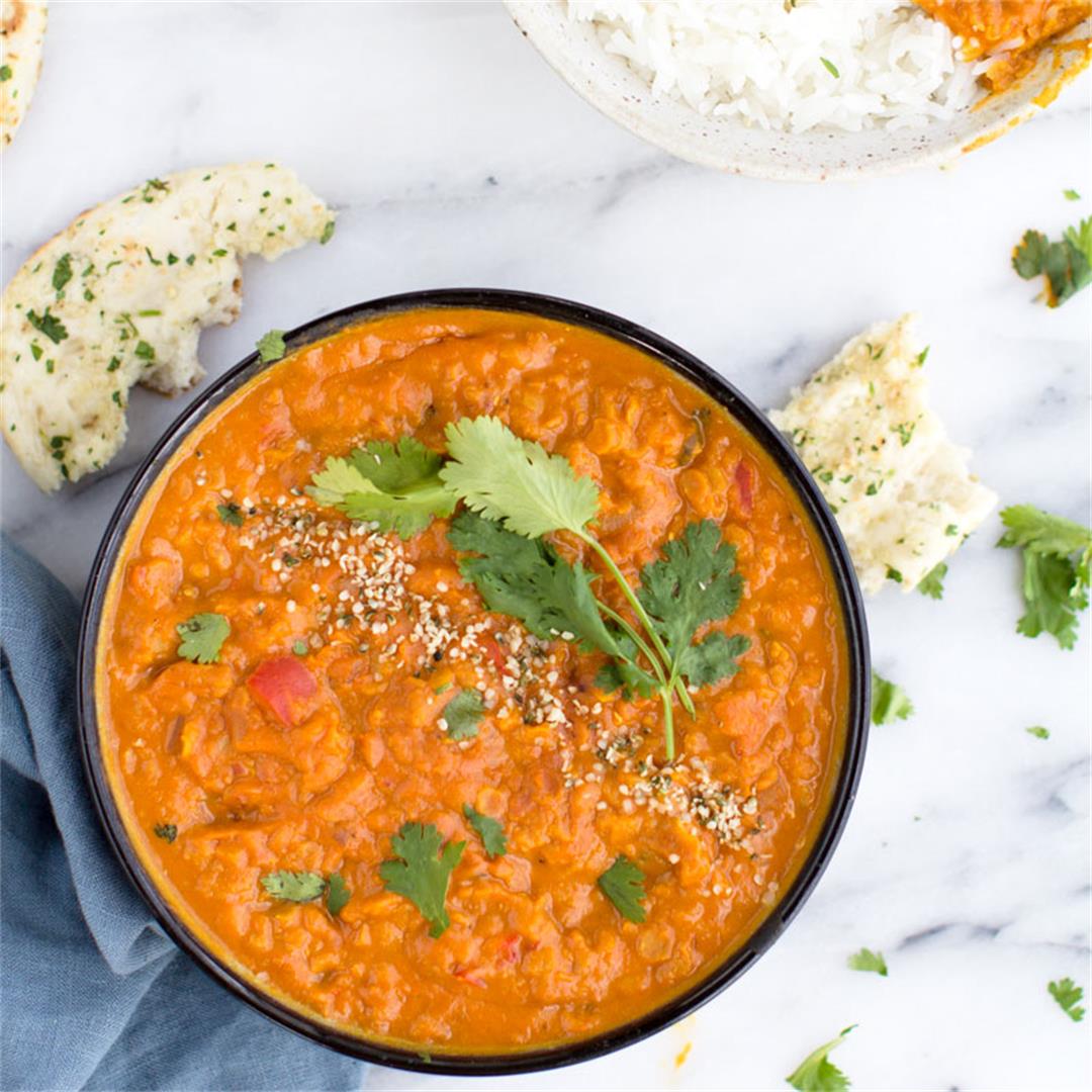 Crockpot Curry with Red Lentils and Peppers