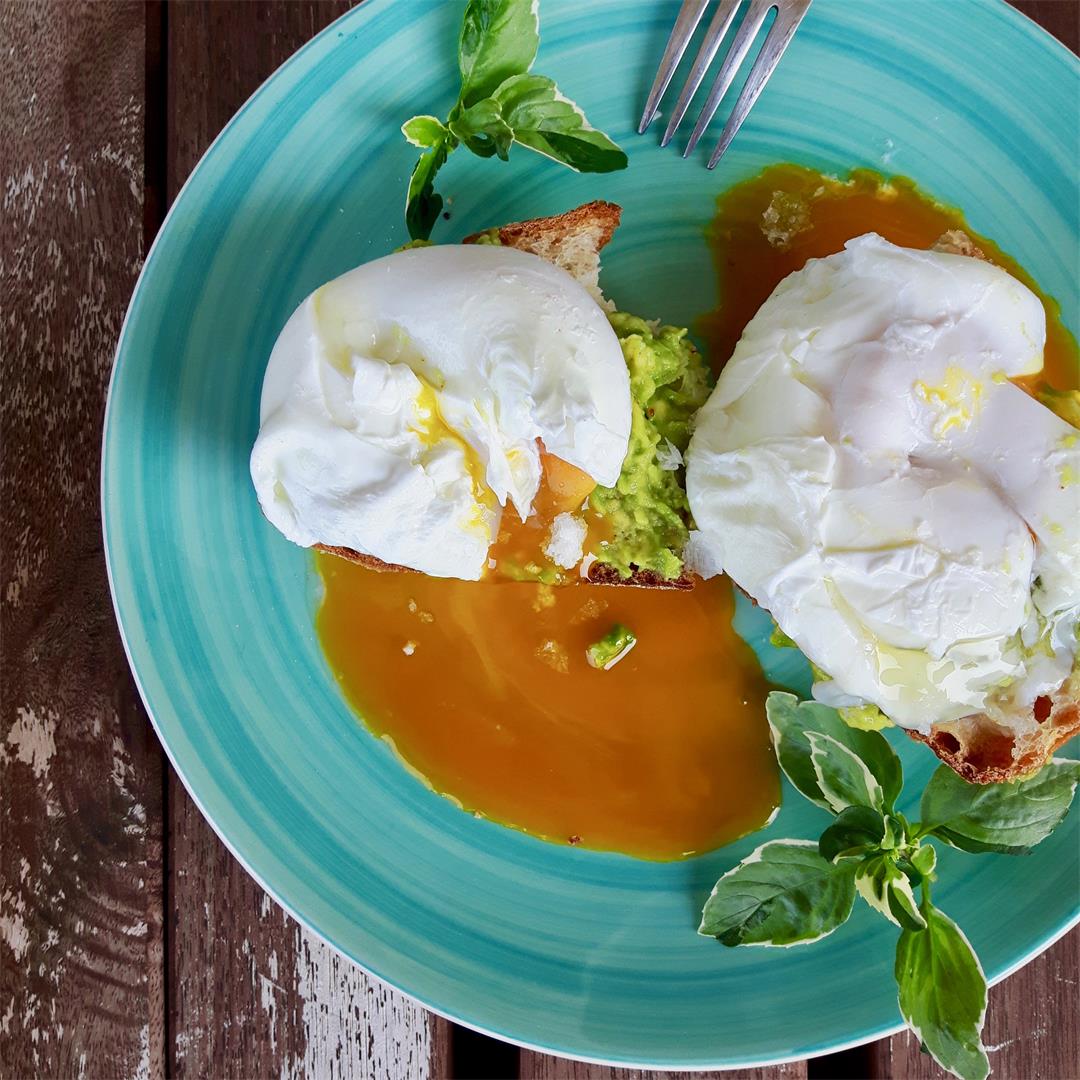 Avocado toast and a Poached egg