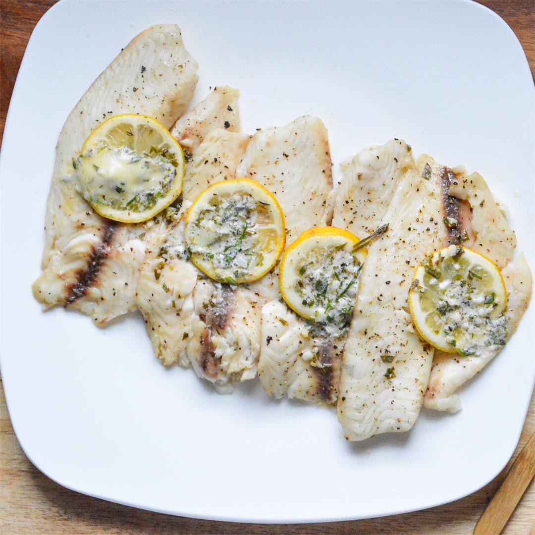 Baked Tilapia with Lemon and Herbs Butter