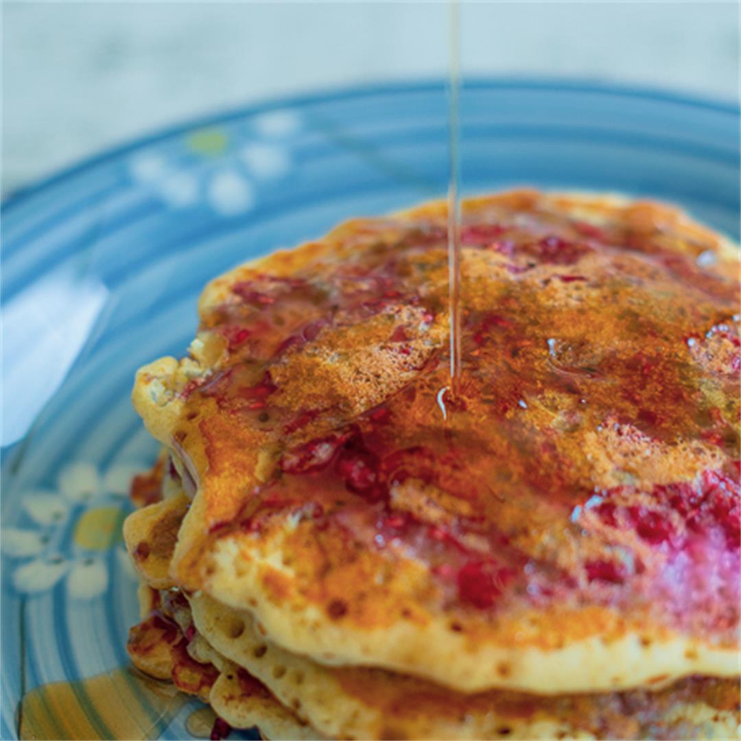 Raspberry Swirl Pancakes