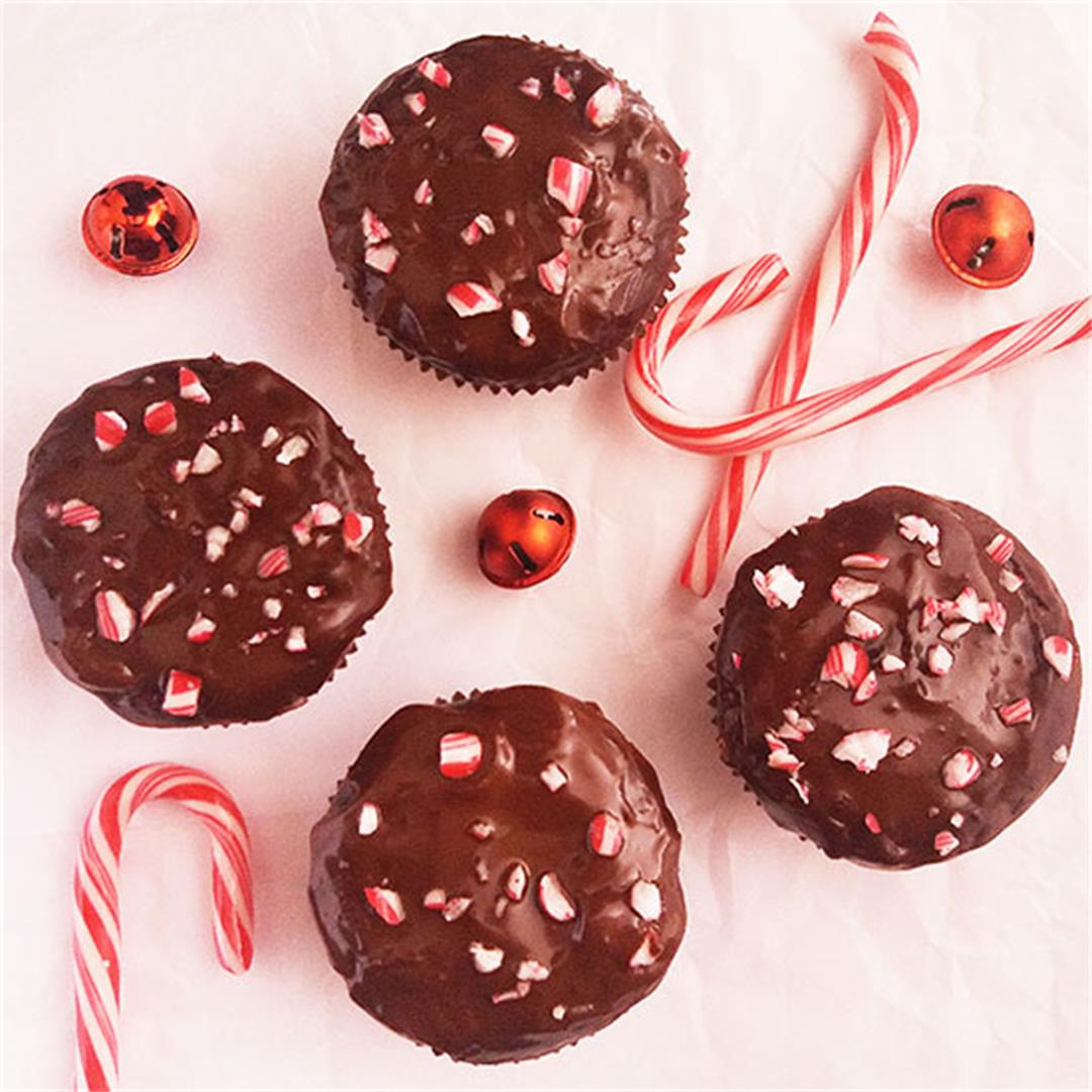Peppermint Brownie Muffins