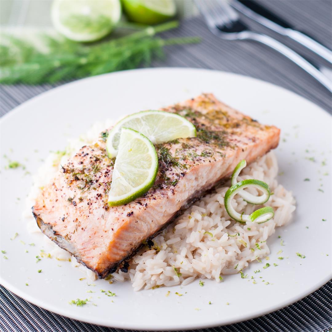 Lime and Dill Baked Salmon