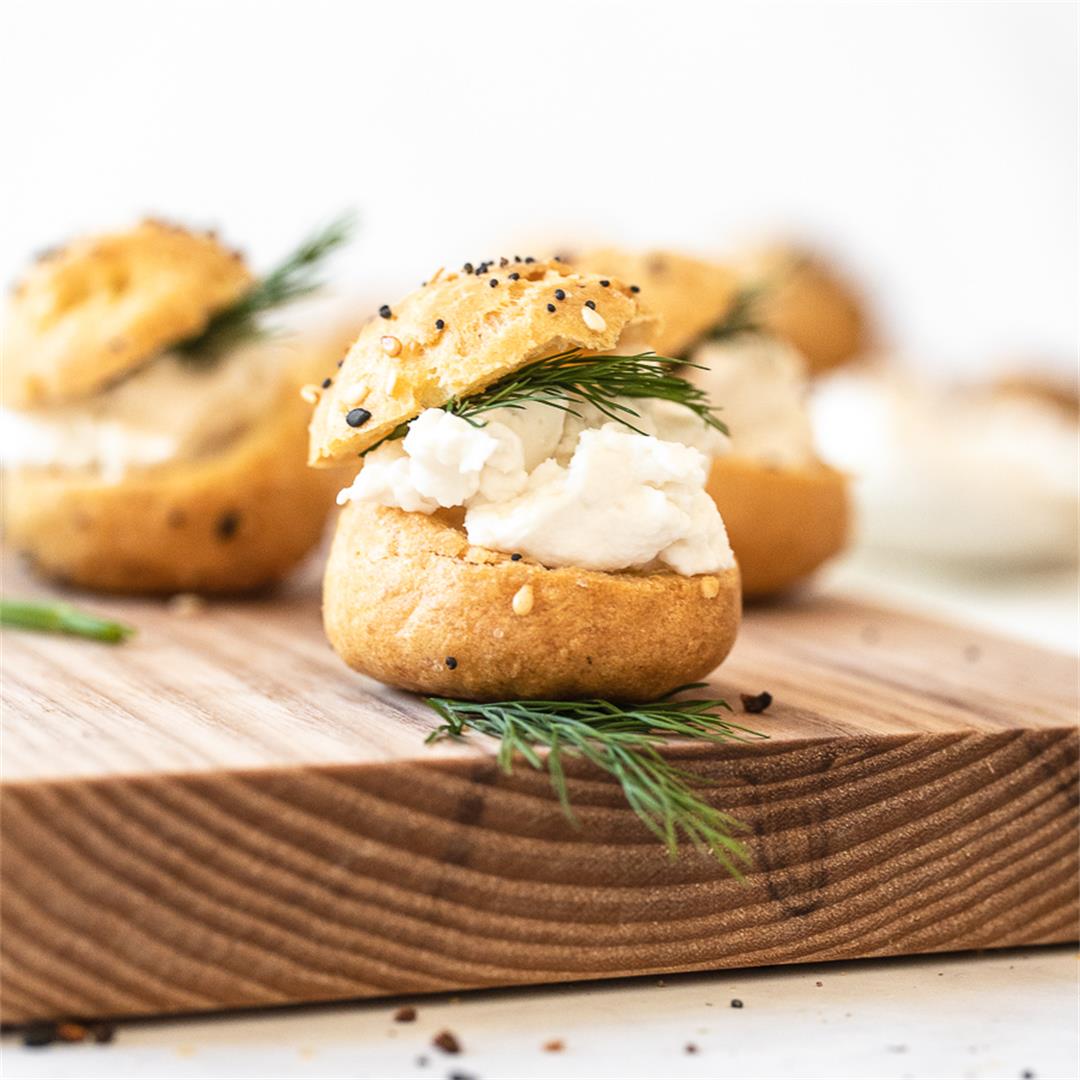 Everything But the Bagel Gougeres (cheesy puffs)