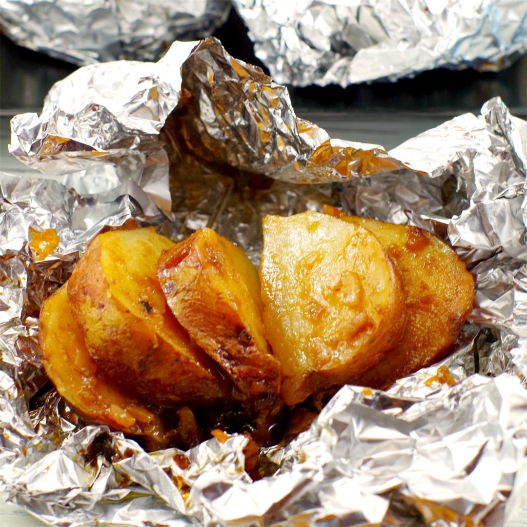 3 Ingredient Onion Baked Potatoes in Foil