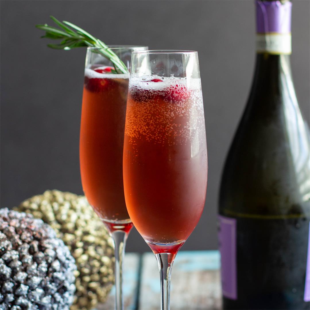 Cranberry Rosemary French 75
