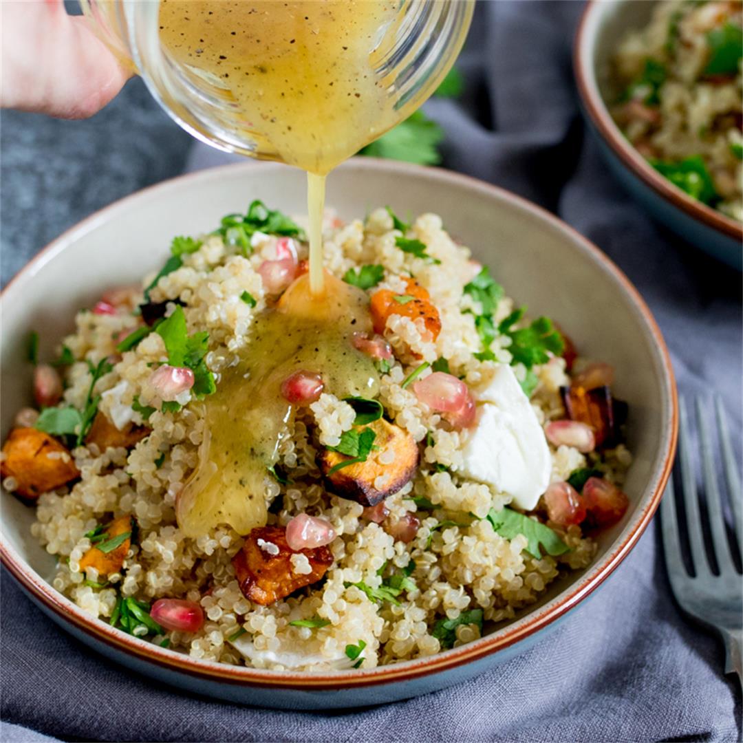 Warm Quinoa and Goats Cheese Salad