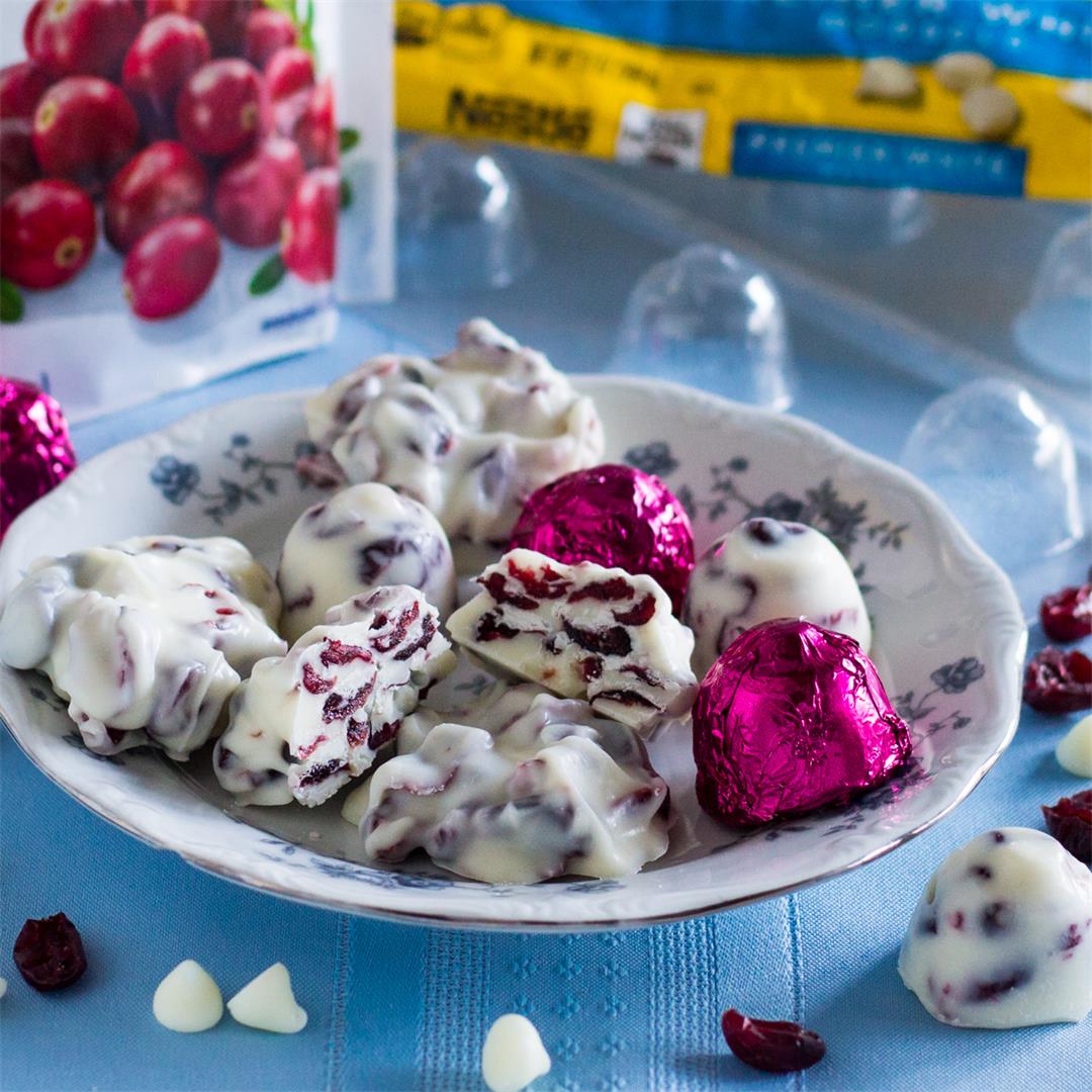 Cranberry Clusters with White Chocolate, easy to make & popular