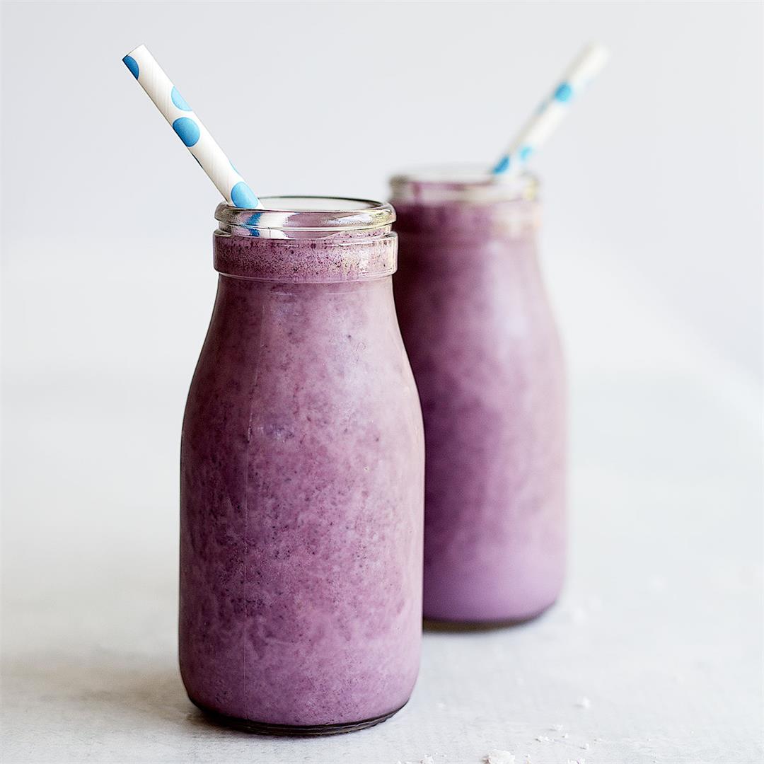 Dairy Free Blueberry Smoothies with Hidden Greens