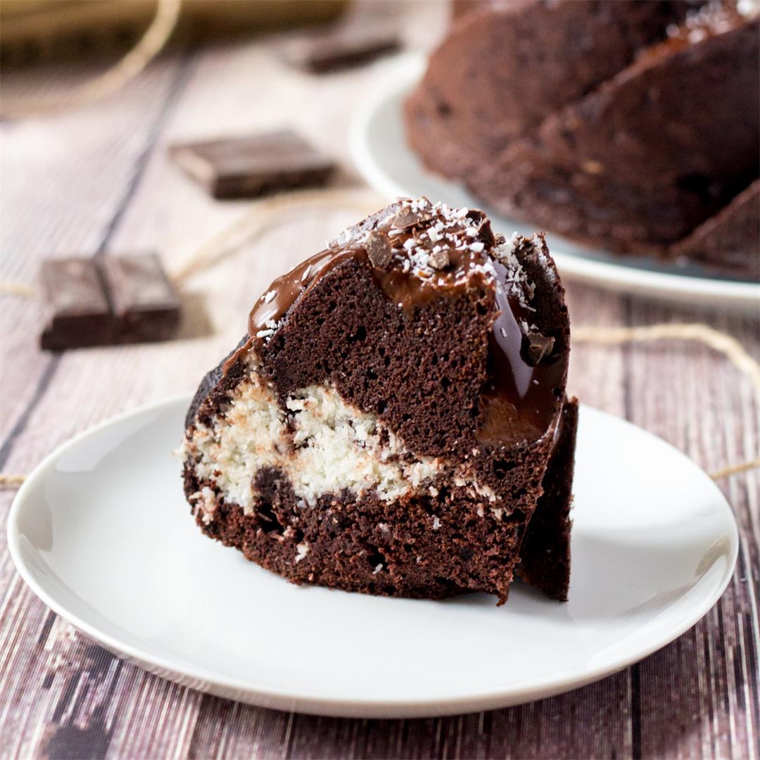Chocolate Coconut Macaroon Bundt Cake