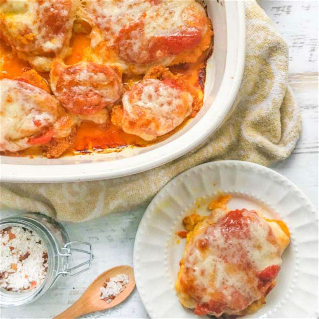 Low Carb Chicken Parmesan - Gluten free too!