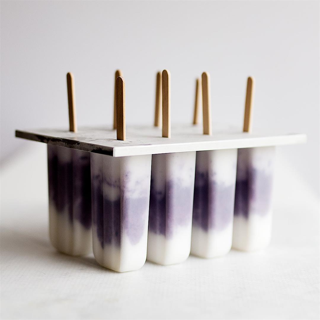 Blueberry and Coconut Popsicles