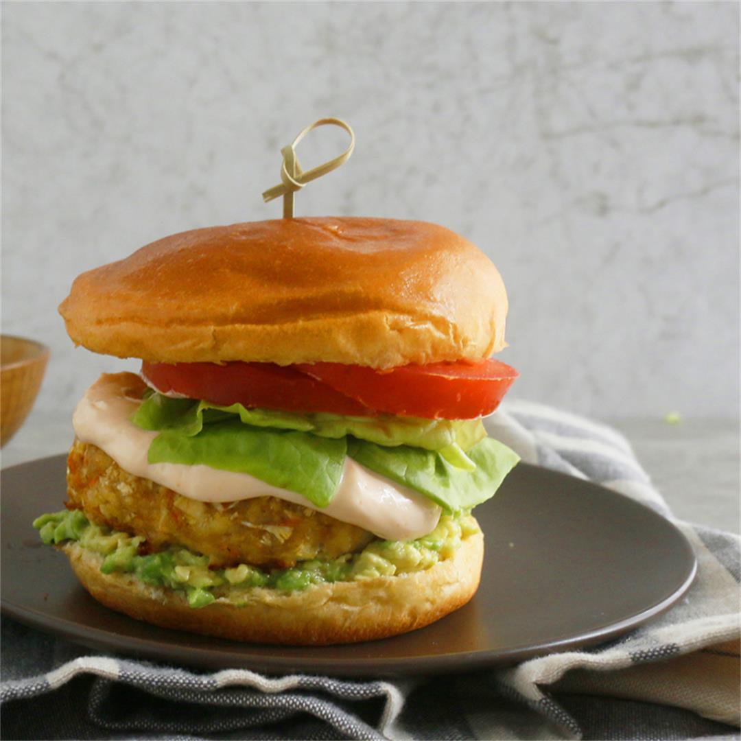 Baked Chicken Burger with Sneaky Veggies