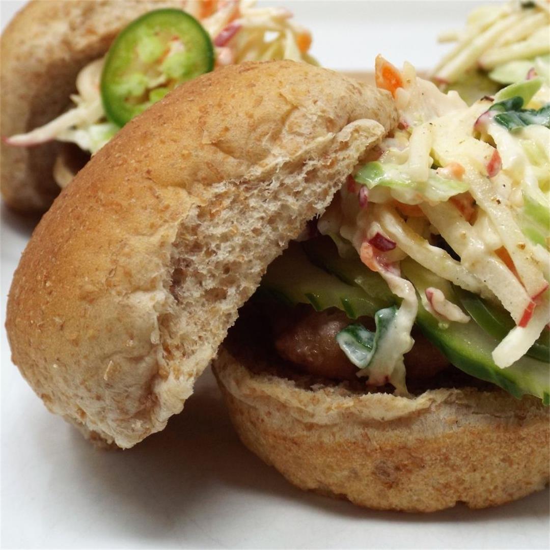 Turkey Sliders with Slaw and Fresh Pickles
