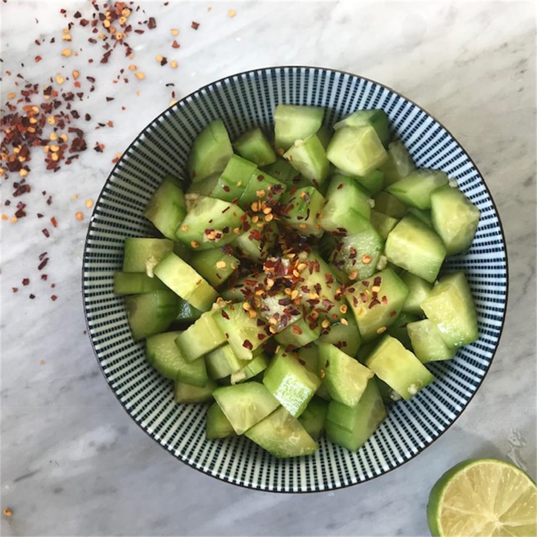 Thai-style Cucumber Salad with Soy, Chilli and Lime