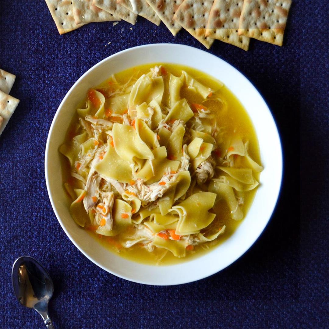 Slow Cooker Chicken Noodle Soup - quick, easy, and delicious
