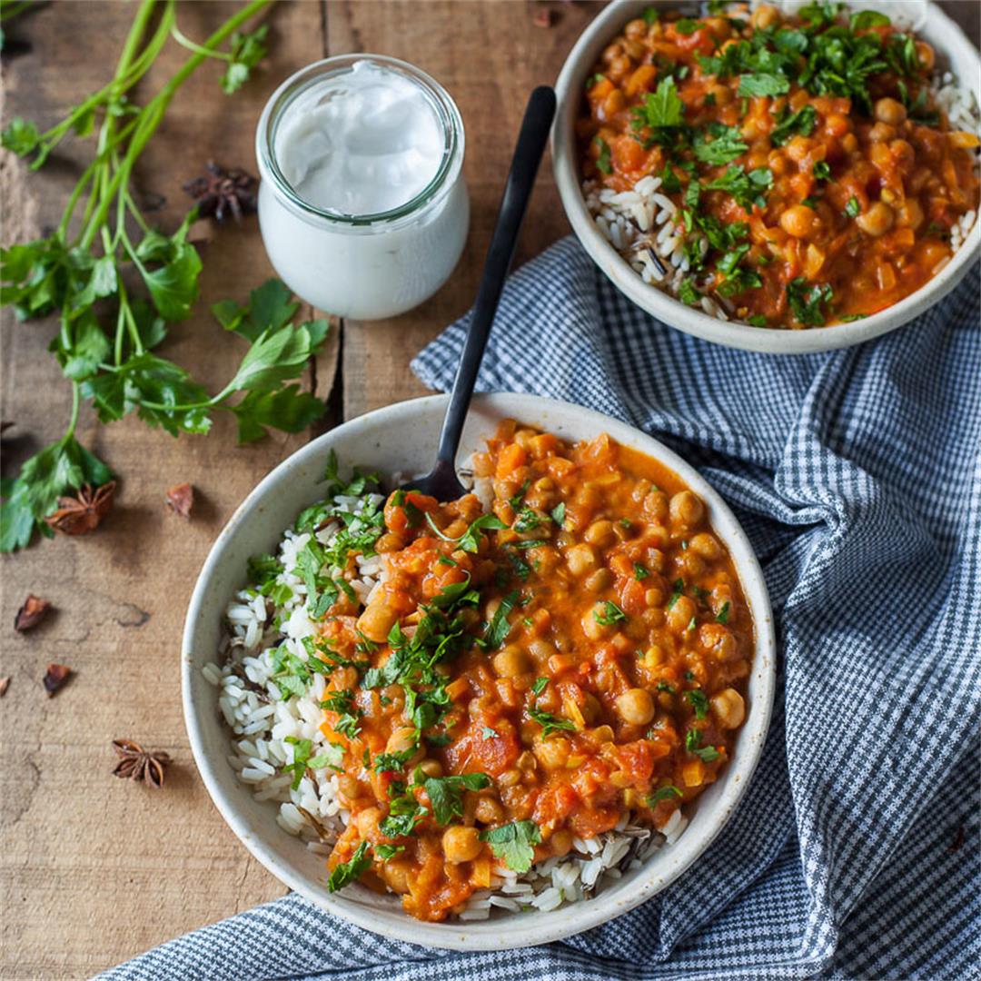 Chickpea Lentil Coconut Curry
