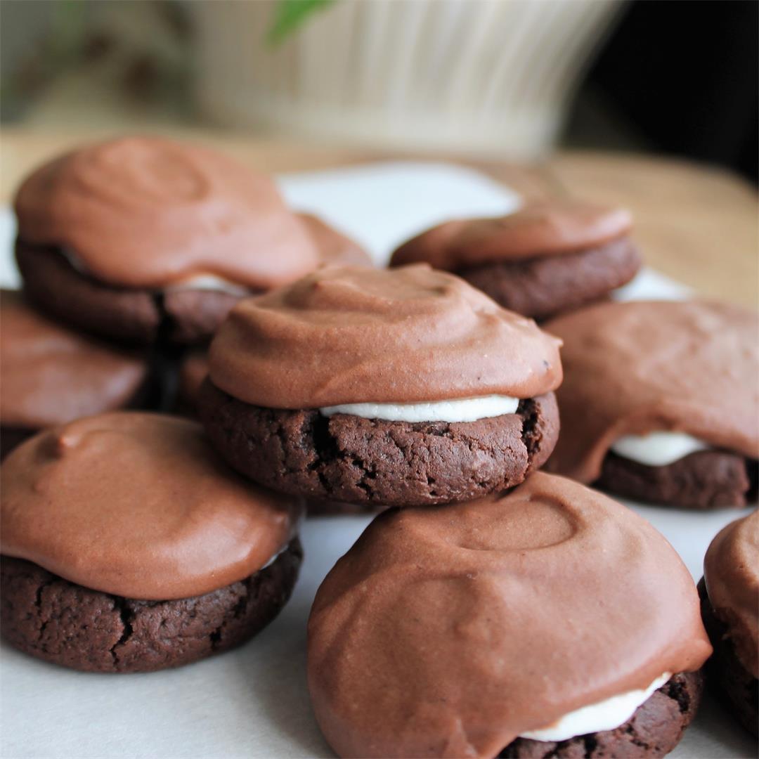 Chocolate Marshmallow Layered Cookies