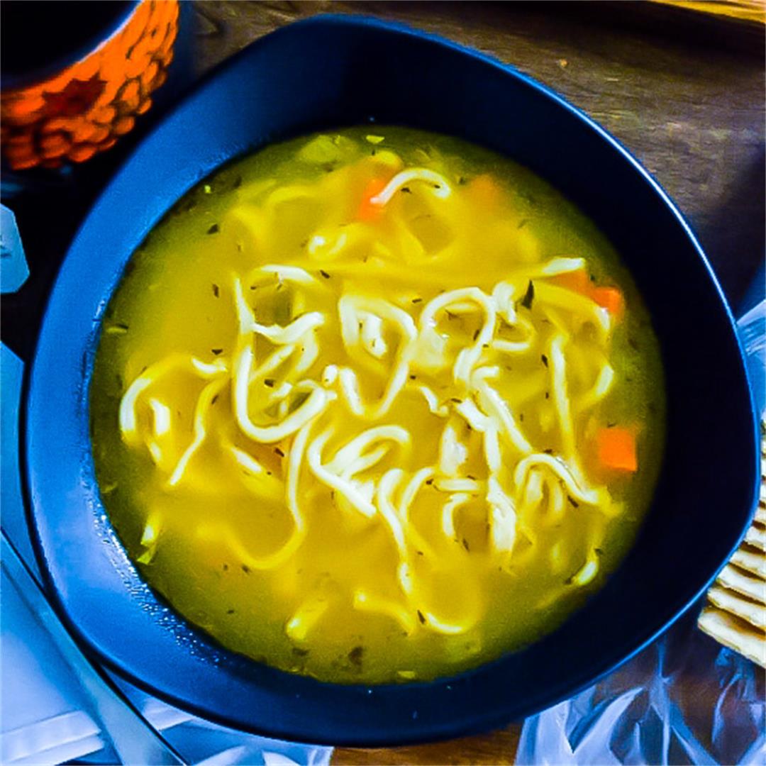 There is nothing better than Homemade Chicken Noodle soup .