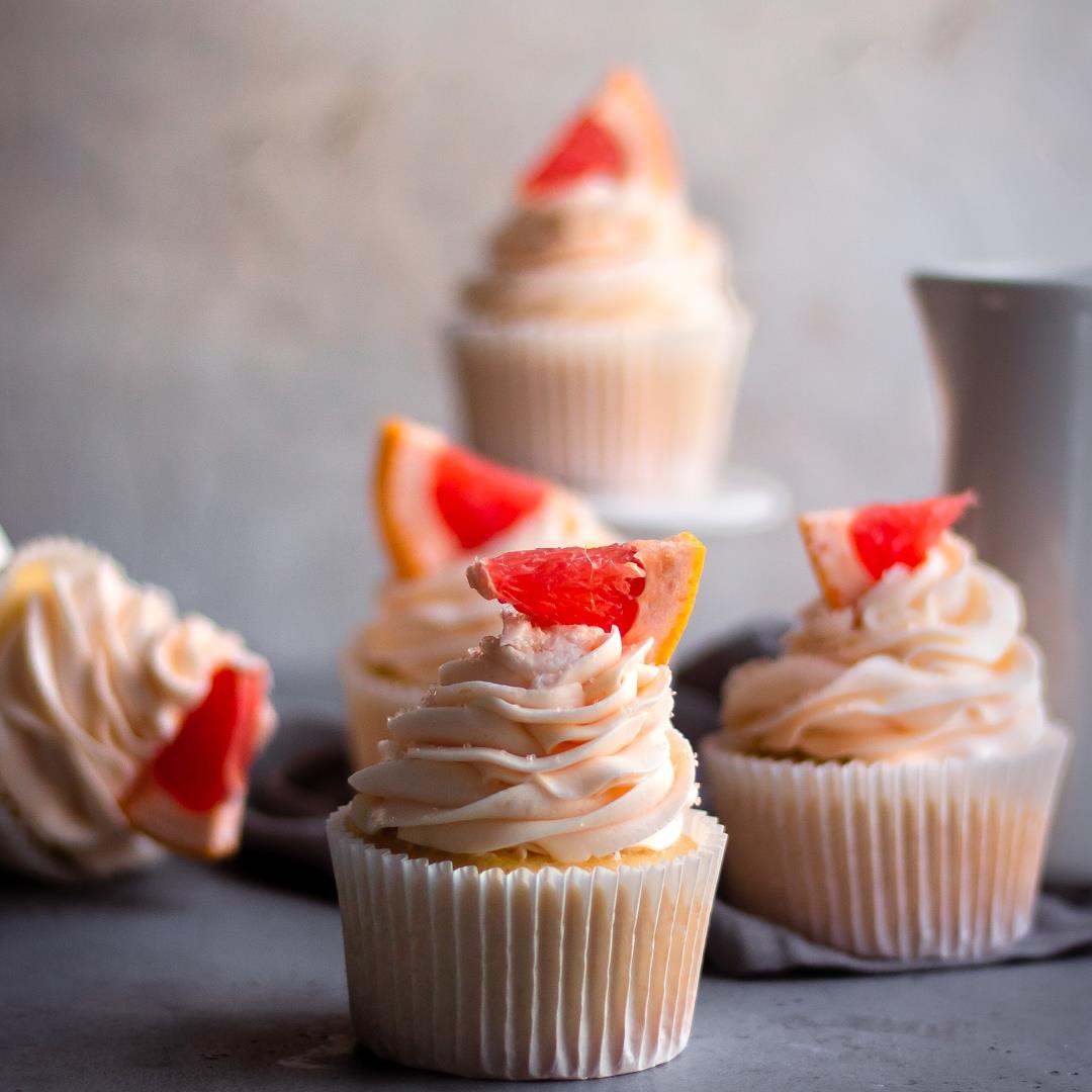 Vanilla Grapefruit Cupcakes