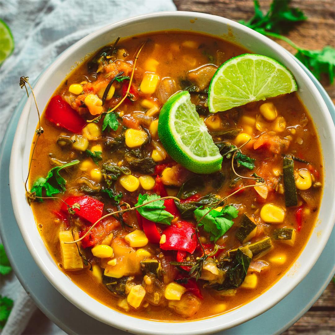 Vegetable And Herb Soup (one pot, vegan  GF)