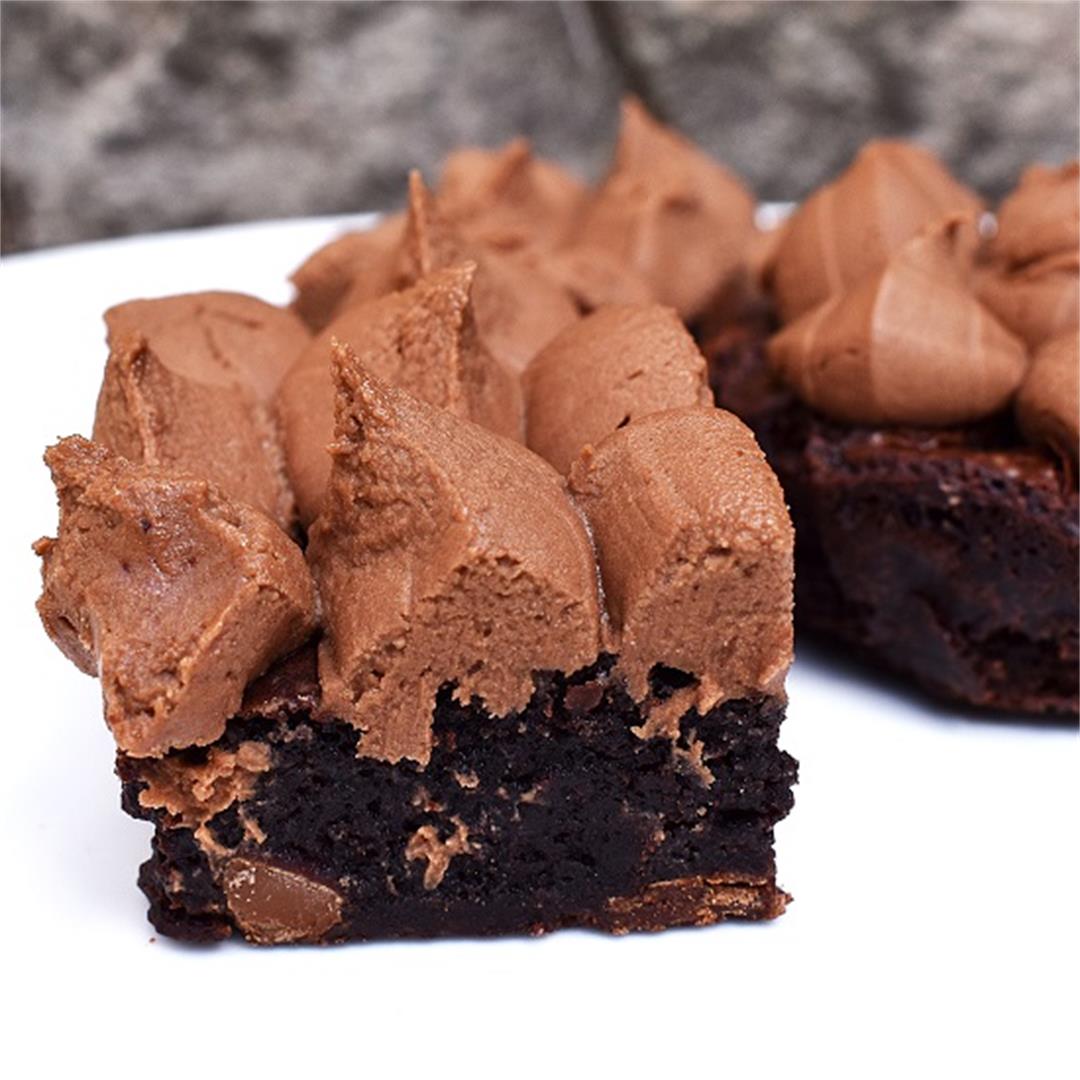 Chocolate Brownies With Nutella Buttercream