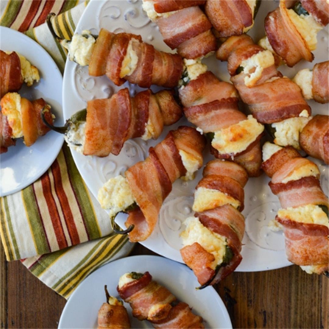Cheesy Bacon Wrapped Jalapeño Poppers