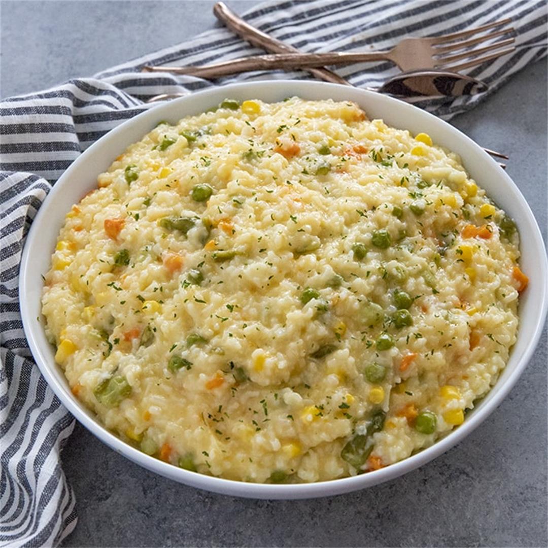 Cheesy Instant Pot Rice and Vegetables