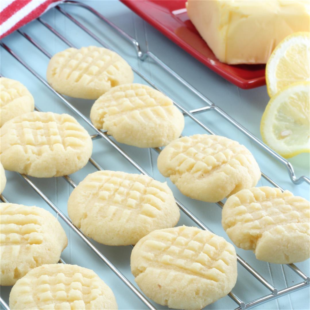 Keto Lemon Shortbread Cookies