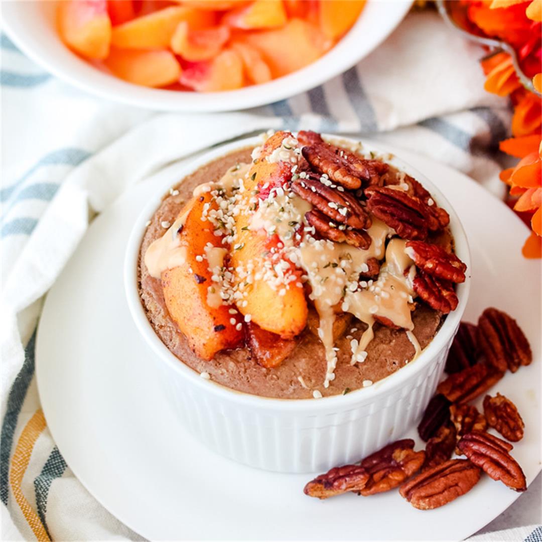 Baked Oatmeal with Peaches
