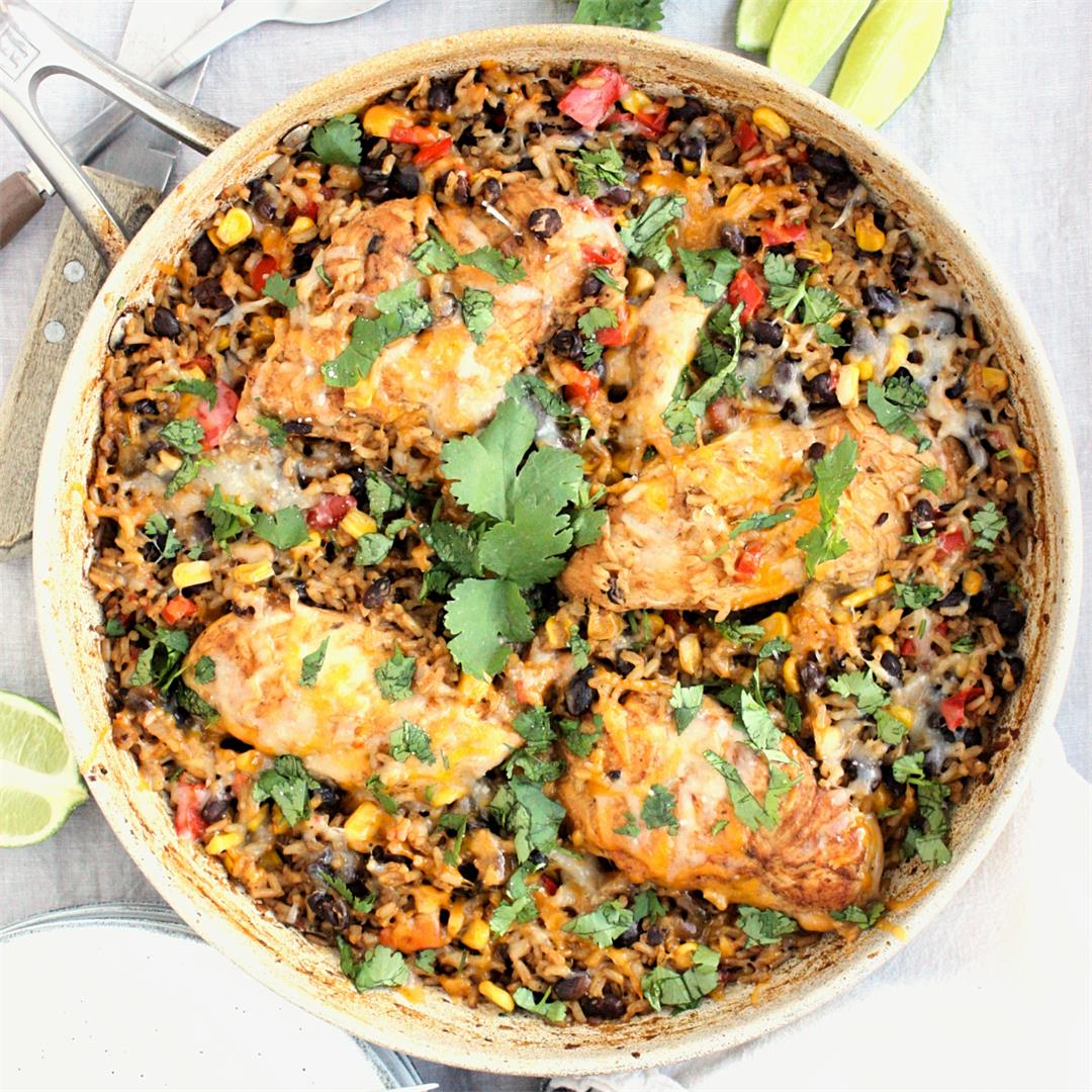 Healthy One-Pan Mexican Chicken and Rice