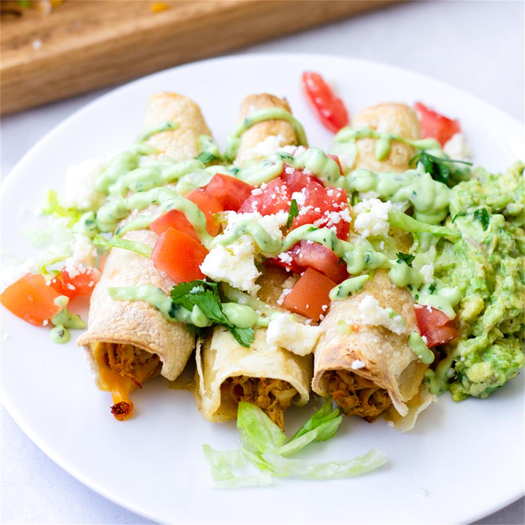 Loaded Baked Chicken Taquitos