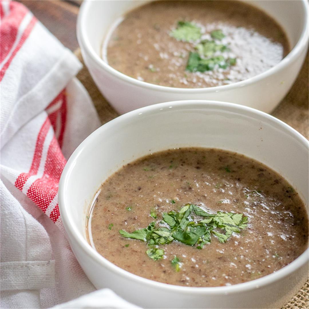 Easy Black Bean Soup Recipe (just 20 minutes!)