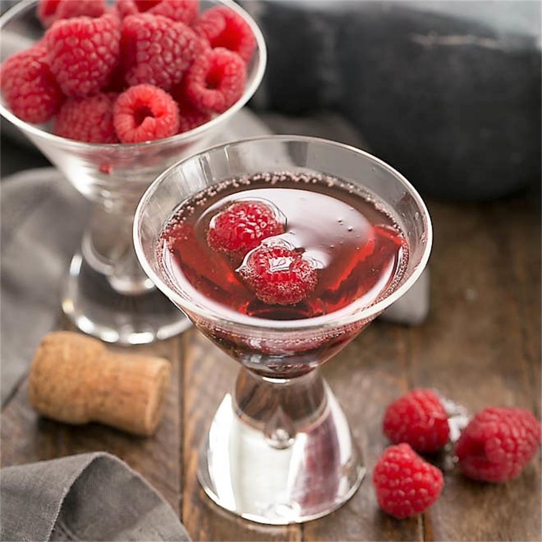 Classic Kir Royale Champagne Cocktail with Cassis
