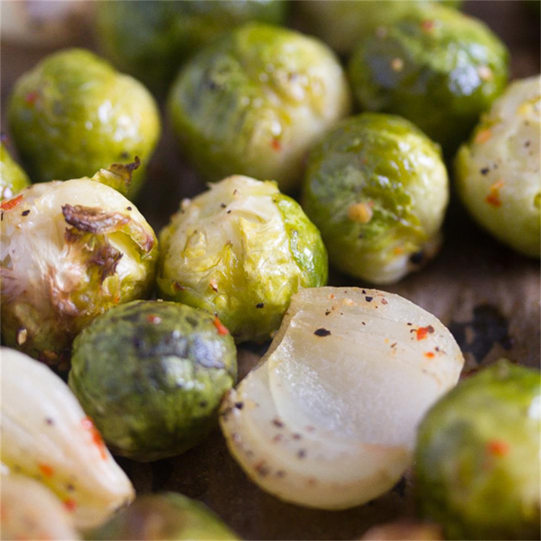 Oven Roasted Brussels Sprouts Recipe – With Shallots