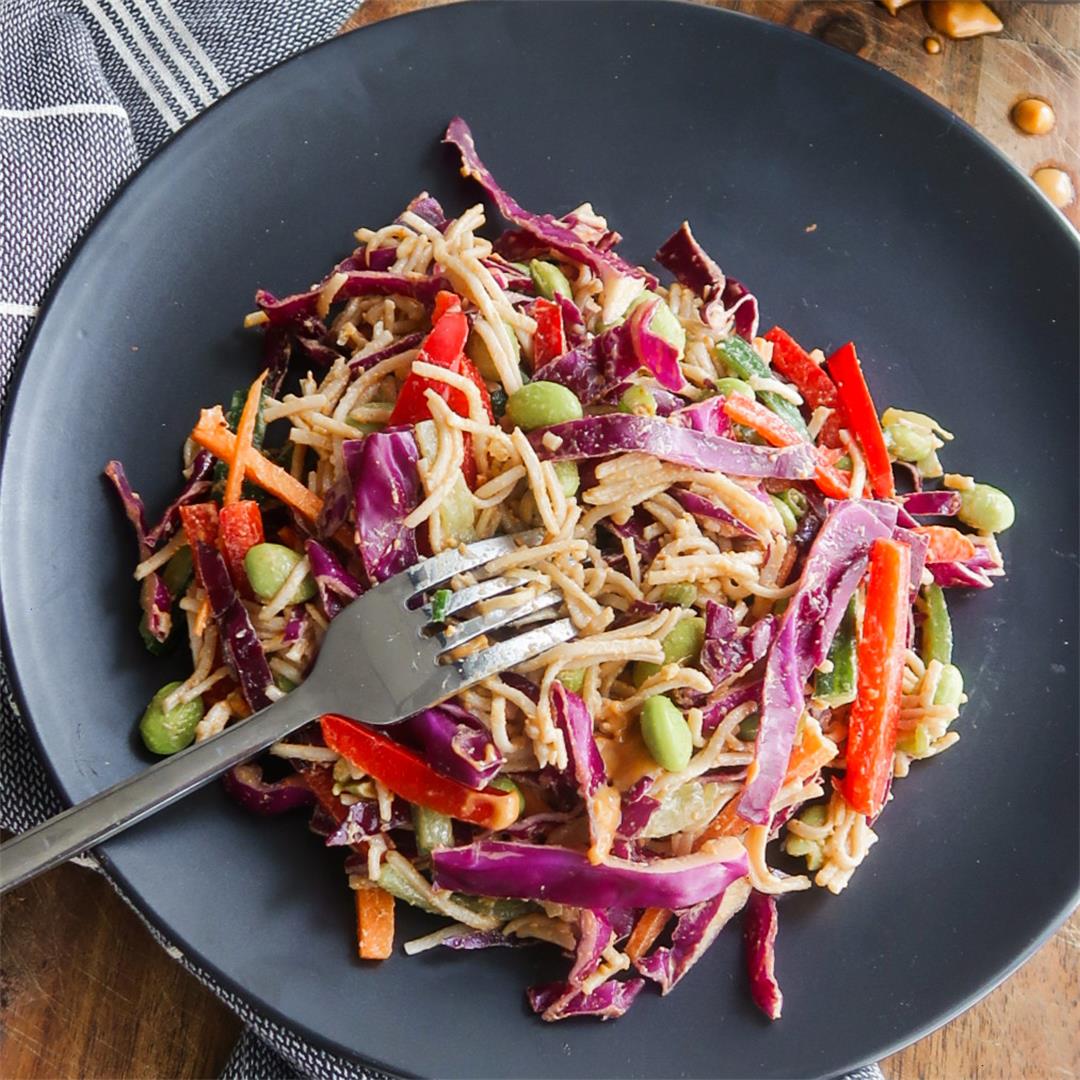 Soba Noodle Salad with Creamy Peanut Dressing