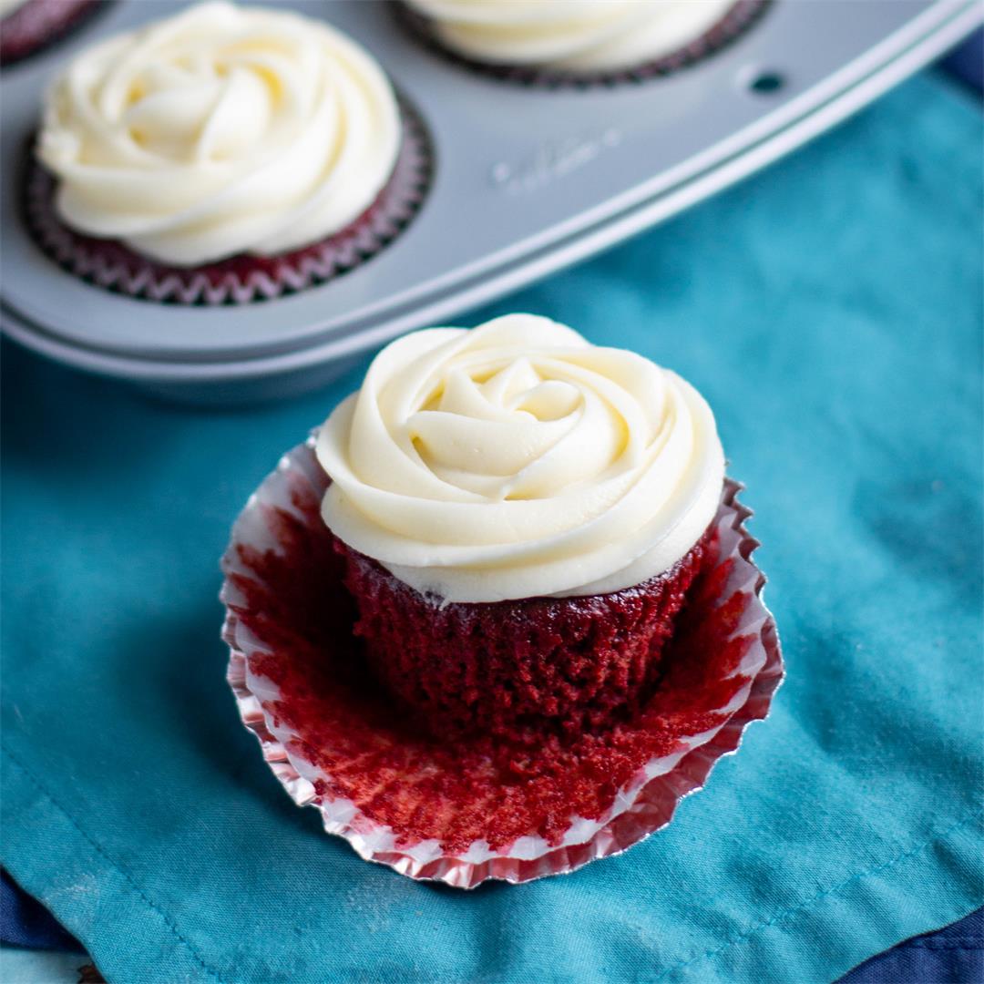 Beet Red Velvet Cupcakes
