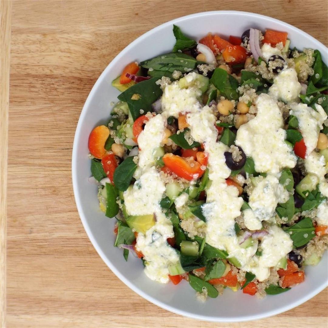 Greek Quinoa and Chickpea Salad