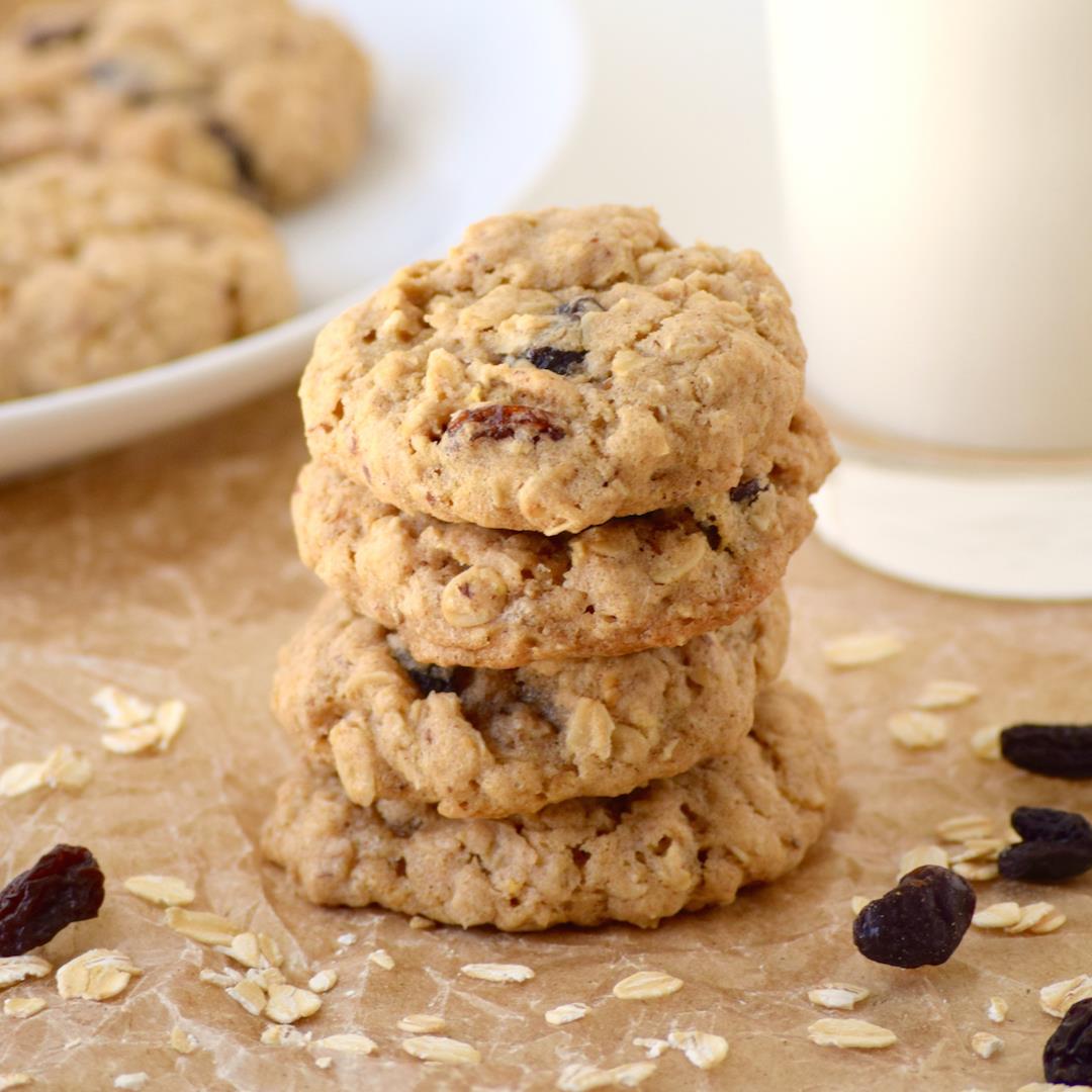 Gluten-Free and Vegan Oatmeal Raisin Cookies
