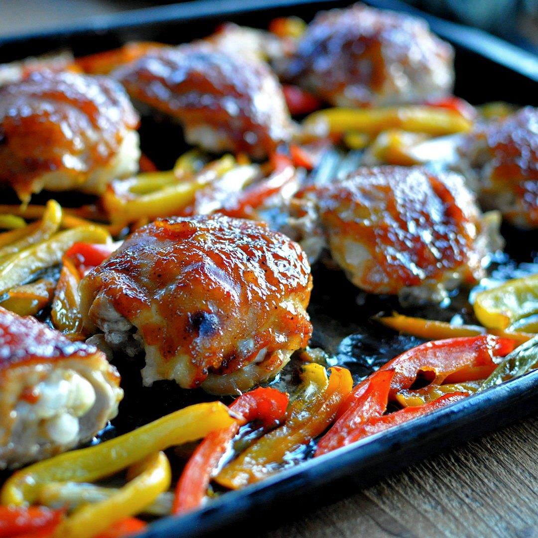 Baked Sweet and Sour Chicken Thighs