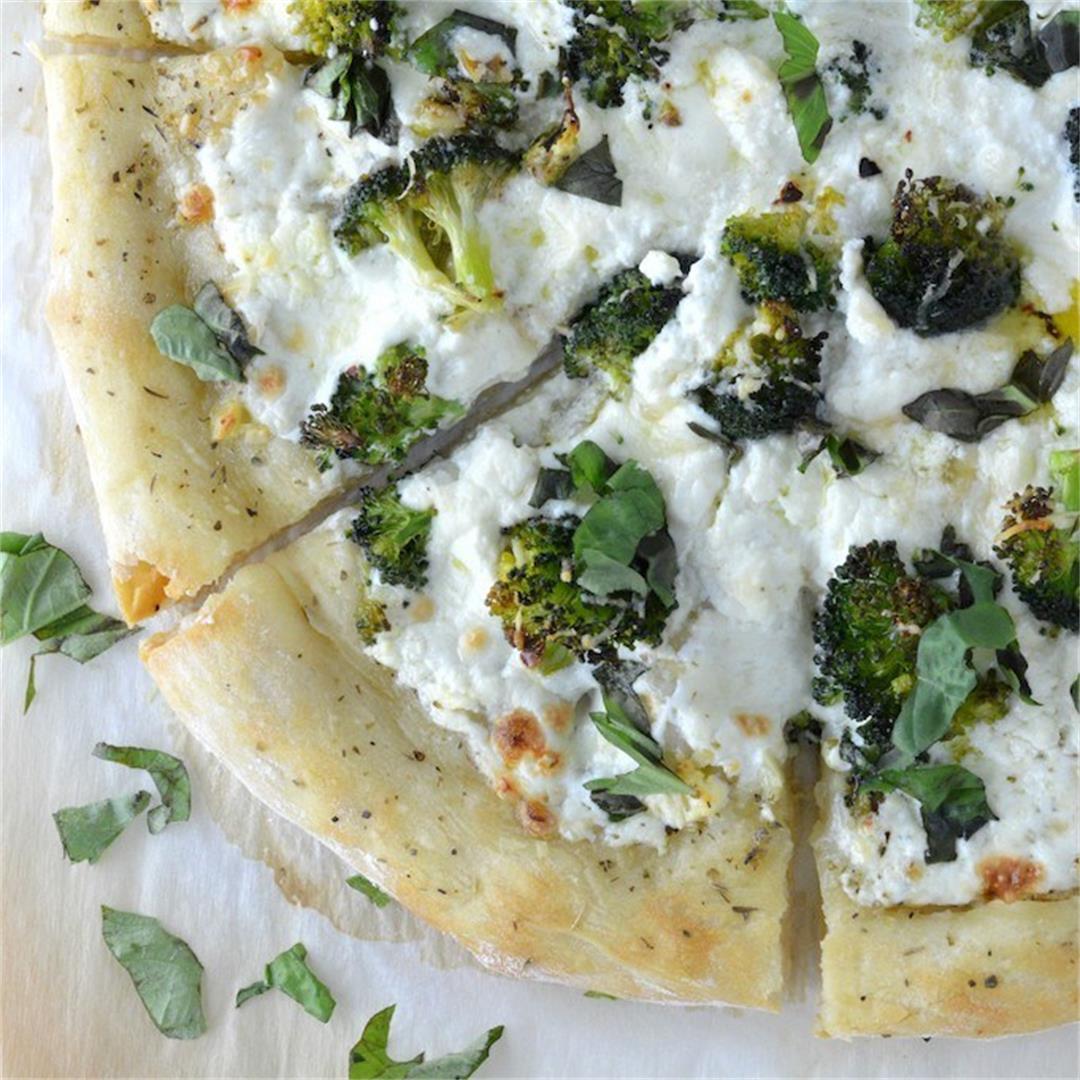 Four Cheese White Broccoli Pizza