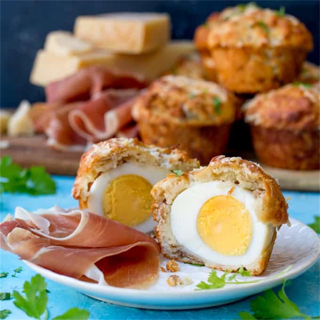 Grana Padano and Egg Stuffed Muffins With Prosciutto di San Dan